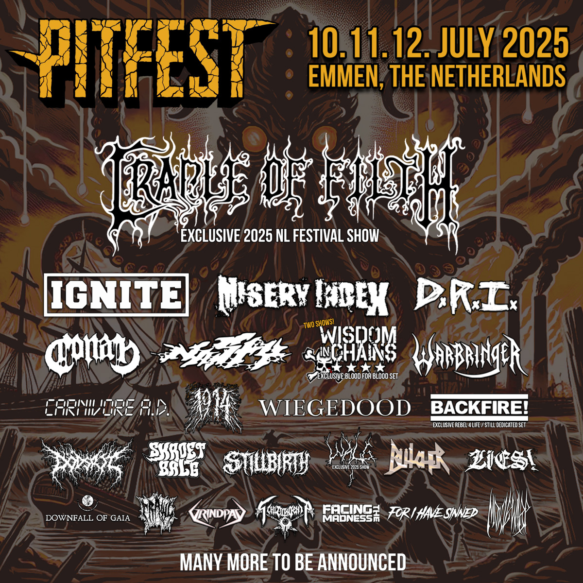 Pitfest | Cradle Of Filth, Carnivore A.D. and more confirmed